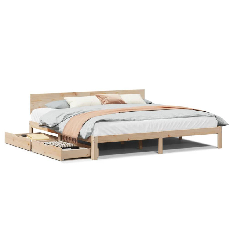 Storage Bed, Brown, 200 x 200cm