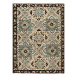 Rug & Kilim’S Caucasian Style Custom Rug In Blue With Geometric Medallions
