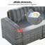 Ensemble de conversation modulaire avec coussins 6 pièces