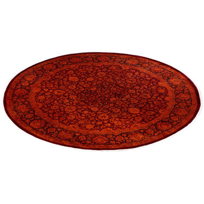 Overdyed One-of-a-Kind 8' 2" x 8' 2" Hand Knotted Area Rug
