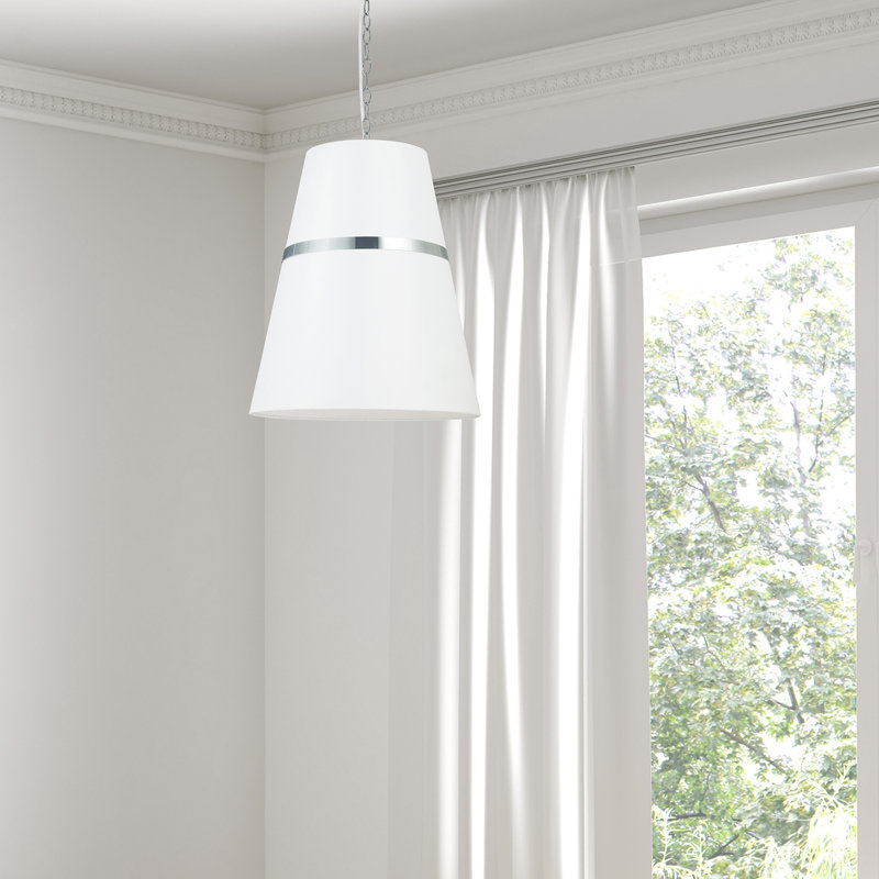 Symphony 3 Light Single Geometric Pendant, Polished Chrome