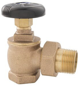 Valve d'angle de radiateur à vapeur 1 po