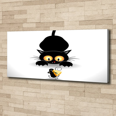 Cat And Mouse - Wrapped Canvas Print