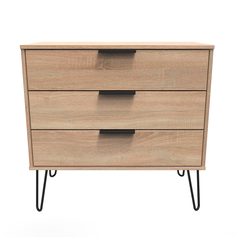 Turah 77cm W 3 - Drawer Chest of Drawers