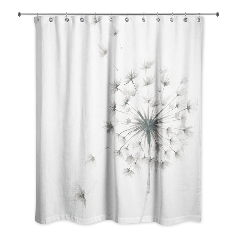 Rideau de douche simple Laile, Blanc