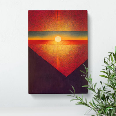 XC1022-1670X Contemporary Abstract Sunset - Wrapped Canvas Print