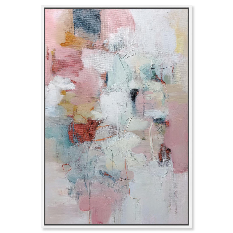 «Palimpsest Wall I Modern Decor», reproduction d'art sur toile par Art Remedy, H 45 po x l 30 po, Cadre doré