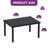 Hindertje Rectangular Metal Outdoor Dining Table, 55'' W 35.4'' D-302644338