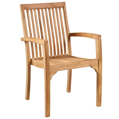 Harnage Teak Patio Dining Armchair -  Loon PeakÂ®, C19E3AA6EF4A4880815DDE1FCE14AB5B