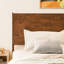Structure de lit grand en bois massif avec tête de lit, lit plateforme scandinave d'une capacité de 800 lb, finition noyer, antidérapant et silencieux, pas de sommier tapissier nécessaire-1633583106-1633583105