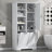 Bathroom Storage Cabinet With Doors And Drawers, Tilt-Out Laundry Hamper, Multiple Storage Space, Freestanding Style, Open Shelve, Adjustable Shelf, White-1554872429