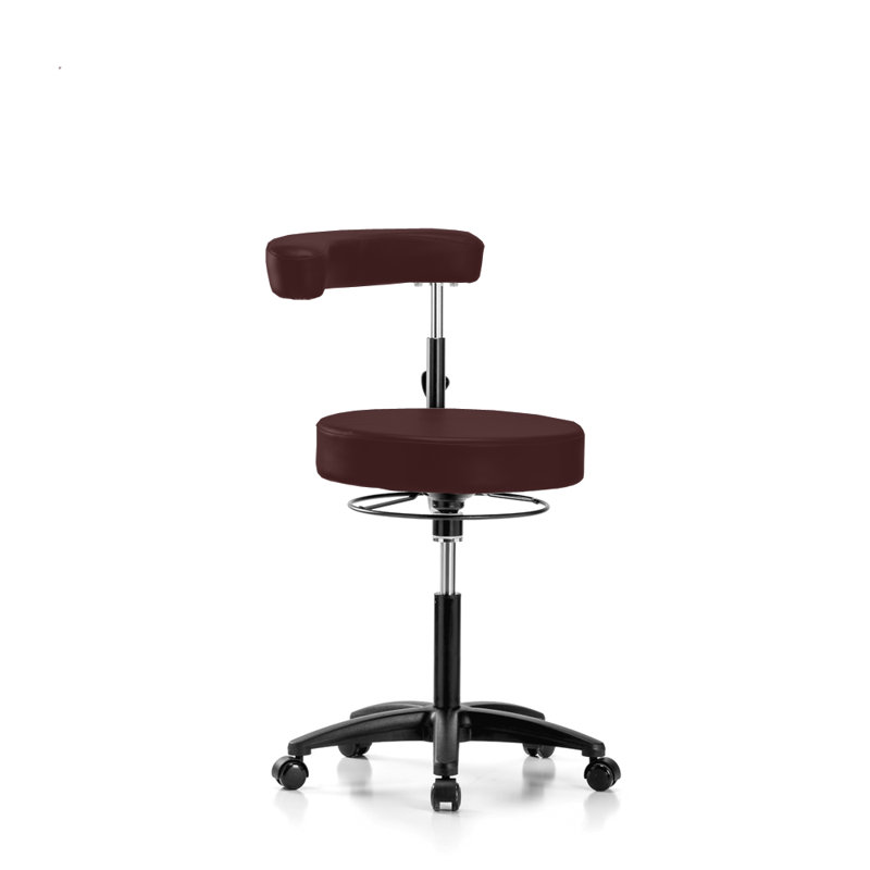 Tabouret à hauteur réglable Nama, H 39 po x l 24 po x P 24 po, Vinyle bourgogne