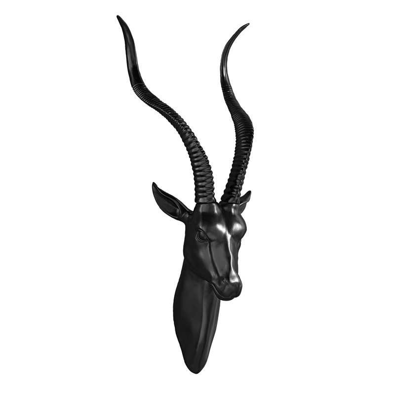 Sculpture murale antilope d'Afrique