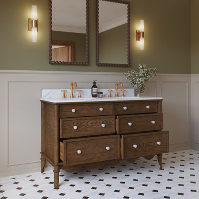 Cheyannia Freestanding Standard With Engineered Marble Top