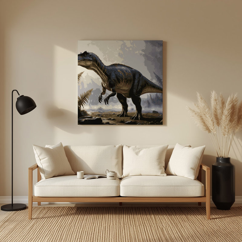 Dinosaure argentinosaurus, art mural en métal noir, H 12 po x l 12 po