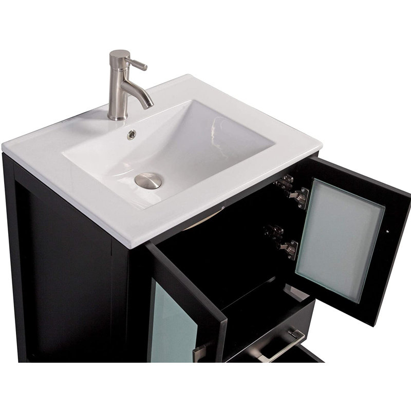  36" Single Bathroom Vanity Set with Mirror, Espresso