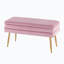 Banc de rangement en velours Agostino-486092664