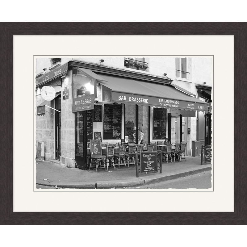 Paris Brasserie' Framed Photographic Print on Glass