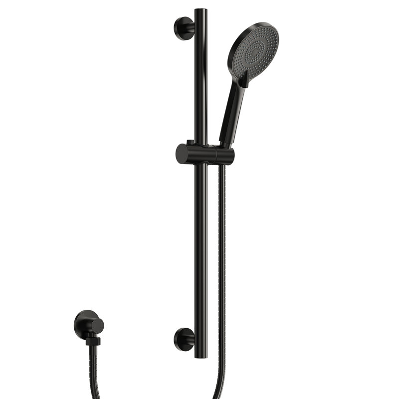 3-Spray Hand Shower with 26-Inch Slide Bar and 59-Inch Hose, Matte Black