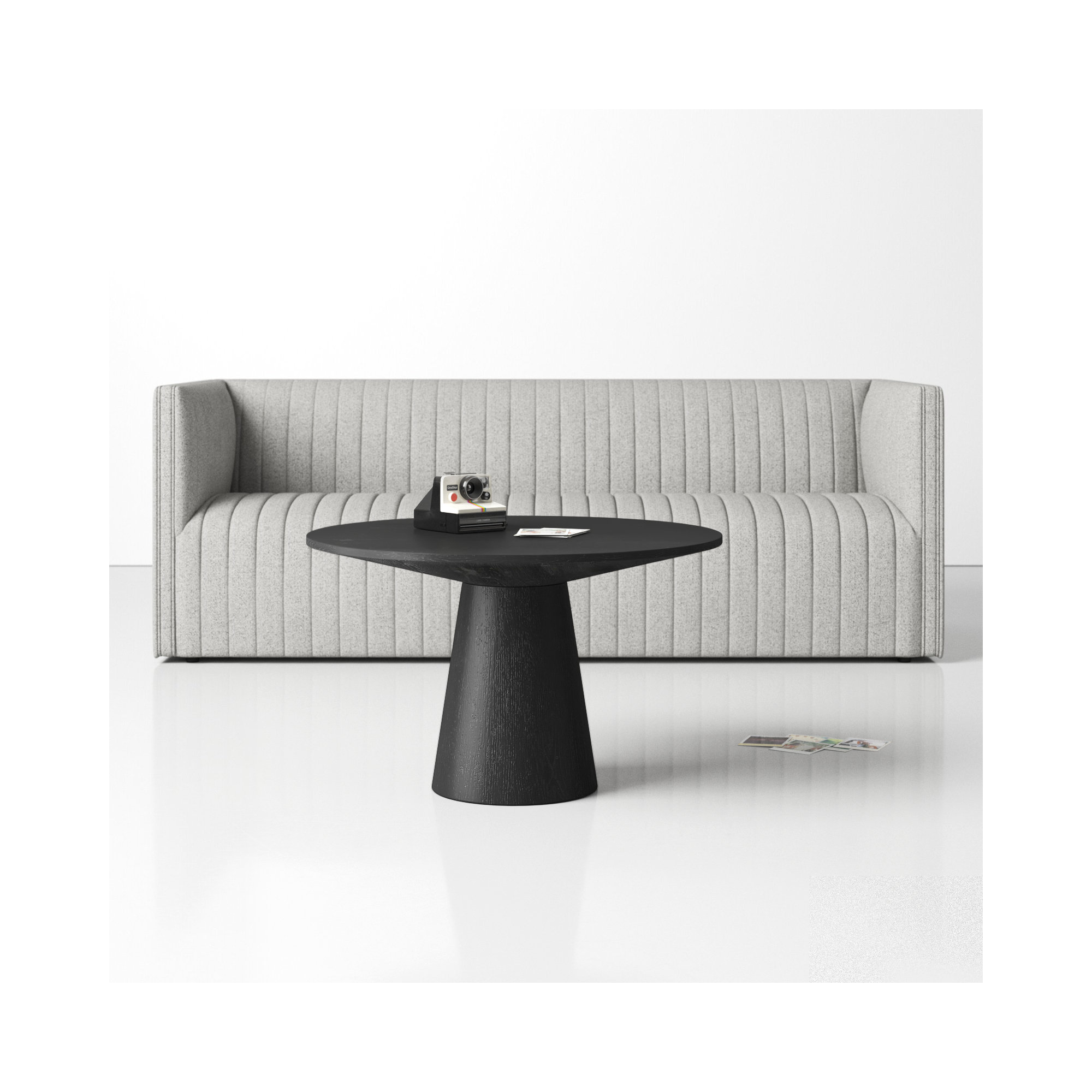 Astraea Single Coffee Table, Black, 17.5" H x 29" L x 29" W