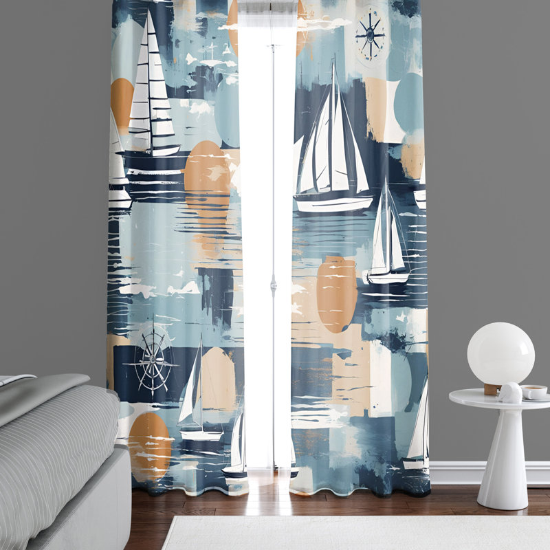 Paire de rideaux semi-transparents en polyester Emanee, L 20 po x L 82 po