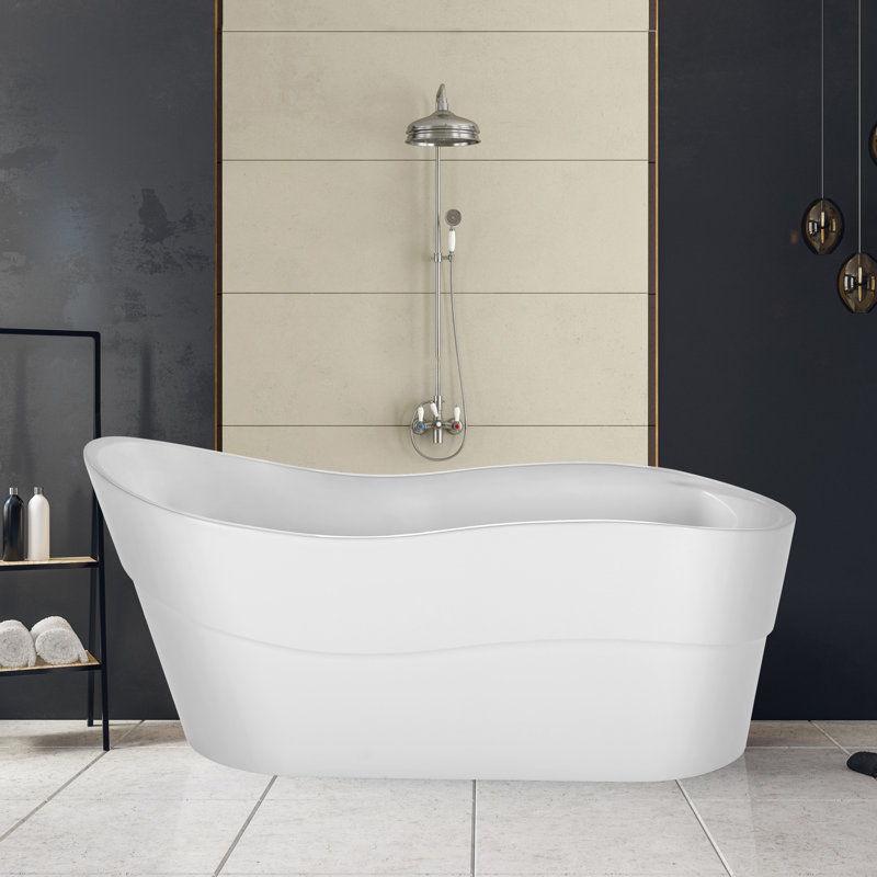 67'' x 32'' Freestanding Soaking Plastic / Acrylic Bathtub