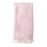 True Pink 2 Tone Turkish Cotton Waffle Bath Towel