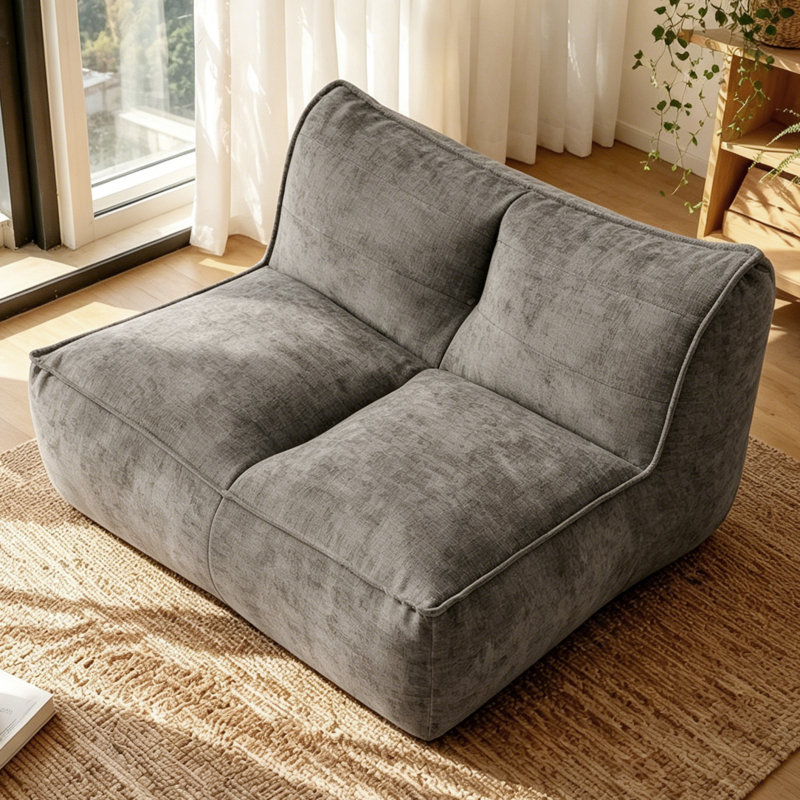 Compression Sofas, Cotton Linen Compact Modern Beanbag Couch for Home