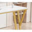 Table de haut extensible en bois manufacturé 17,72 po x l 41,34 po