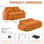Canapé-lit modulaire convertible 2-en-1 avec matelas en mousse à mémoire de forme - aucun assemblage requis, canapé-lit peu encombrant pour salon, chambre à coucher, studio-130383516