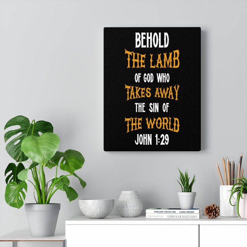 Lamb Of God - Wrapped Canvas Print, 36cm H x 28cm W
