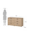 Ensemble de chambre à coucher 2 pièces - Commode double 6 tiroirs Ruster-1117098315