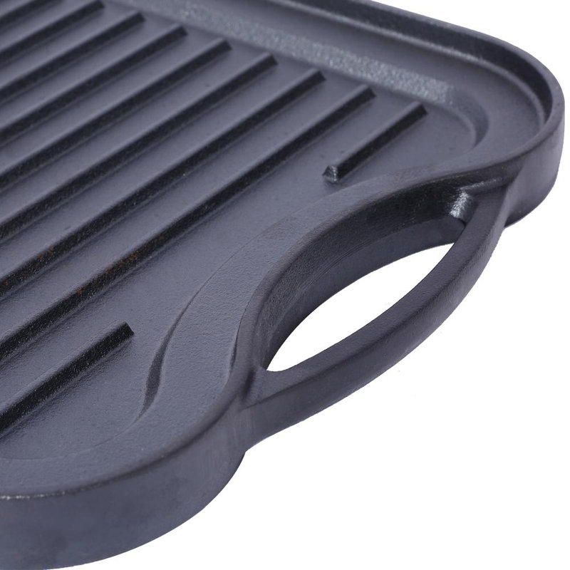 Pre-Seasoned Cast Iron Reversible Rectangular Grill/Griddle