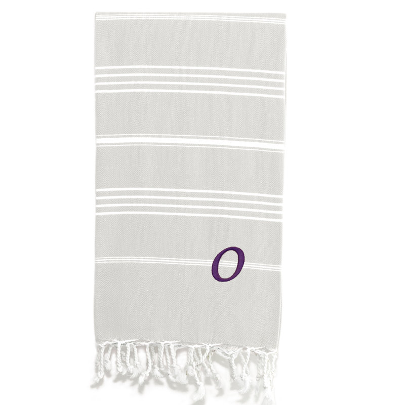 Serviette de plage 100% coton Pestemal Lucky, Crème / Blanc, O