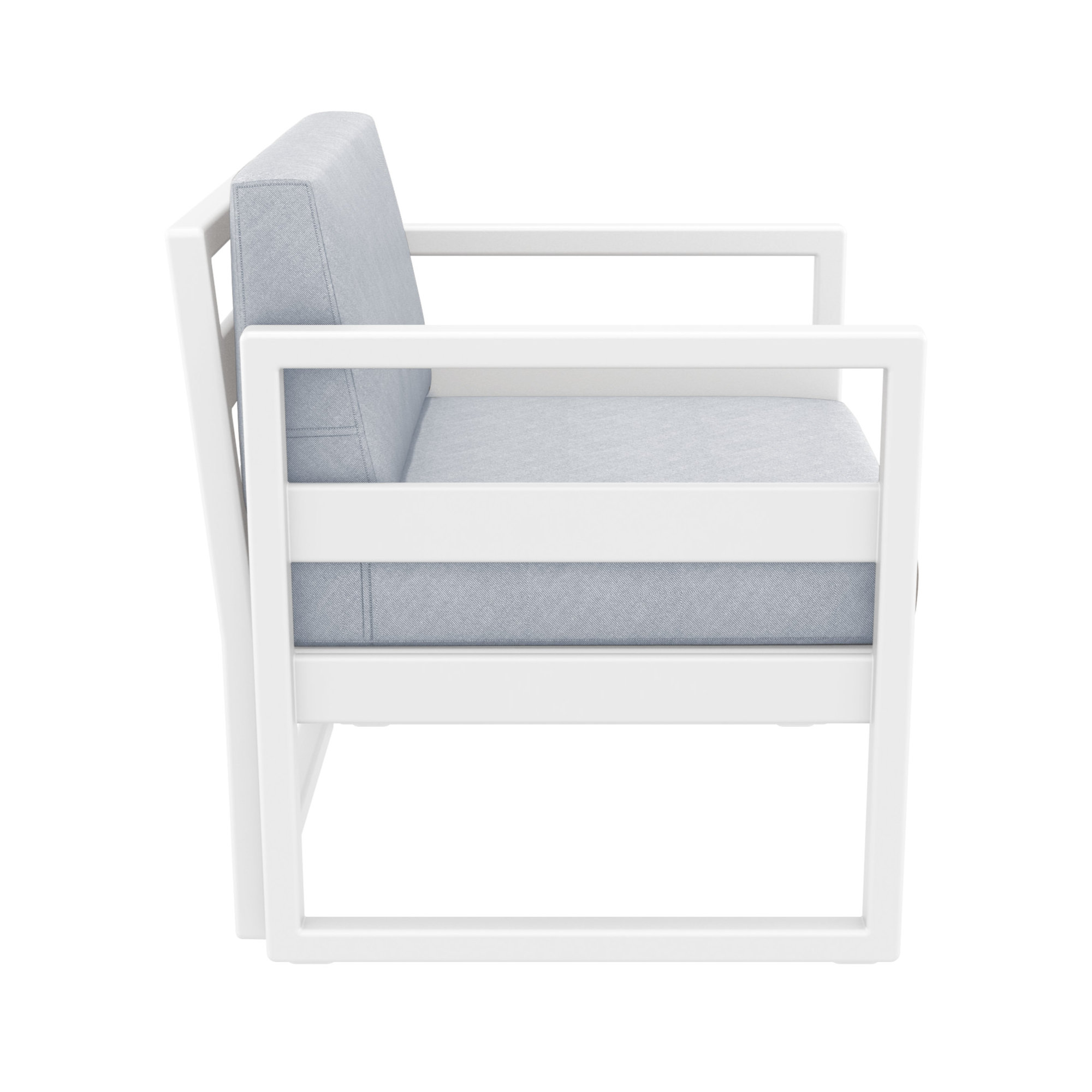 Lane Outdoor Lounge Chair, White, Canvas Granite Sunbrella® Canvas