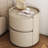 Khaki Solid Wood Saddle Leather Nightstand