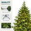 Sapin de Noël artificiel vert pré-éclairé avec lumière chaude et réaliste-210528628
