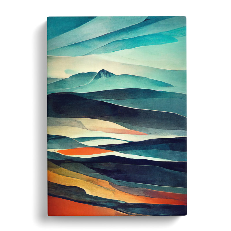 Mountain Landscape Abstract No.2 - Wrapped Canvas, 50cm H x 35cm W x 3cm D
