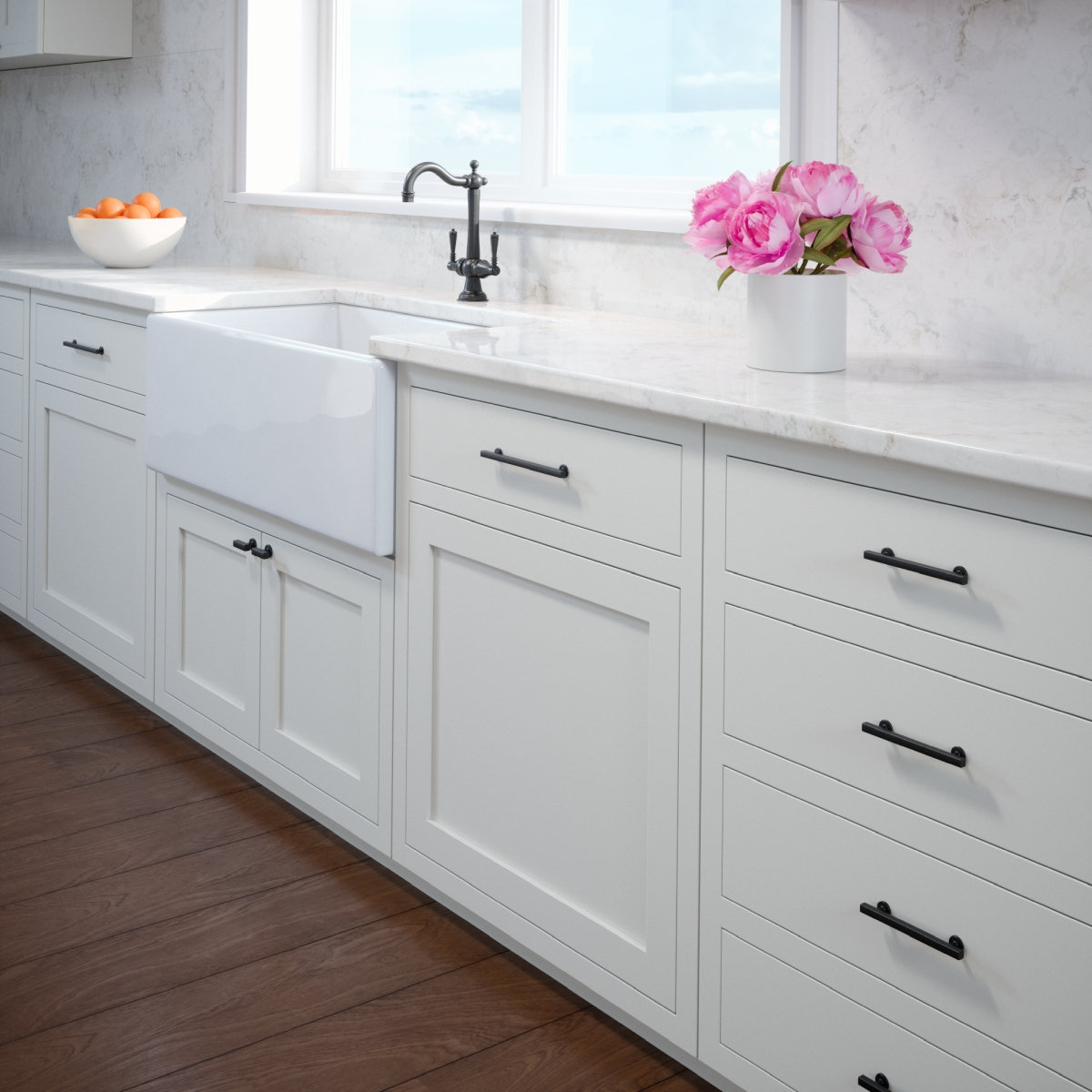 Flynn Bar Cabinet Pull, Matte Black, 5 1/2"