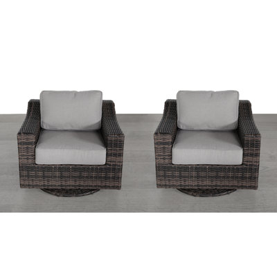 Chaise de patio pivotante avec coussins Shelton