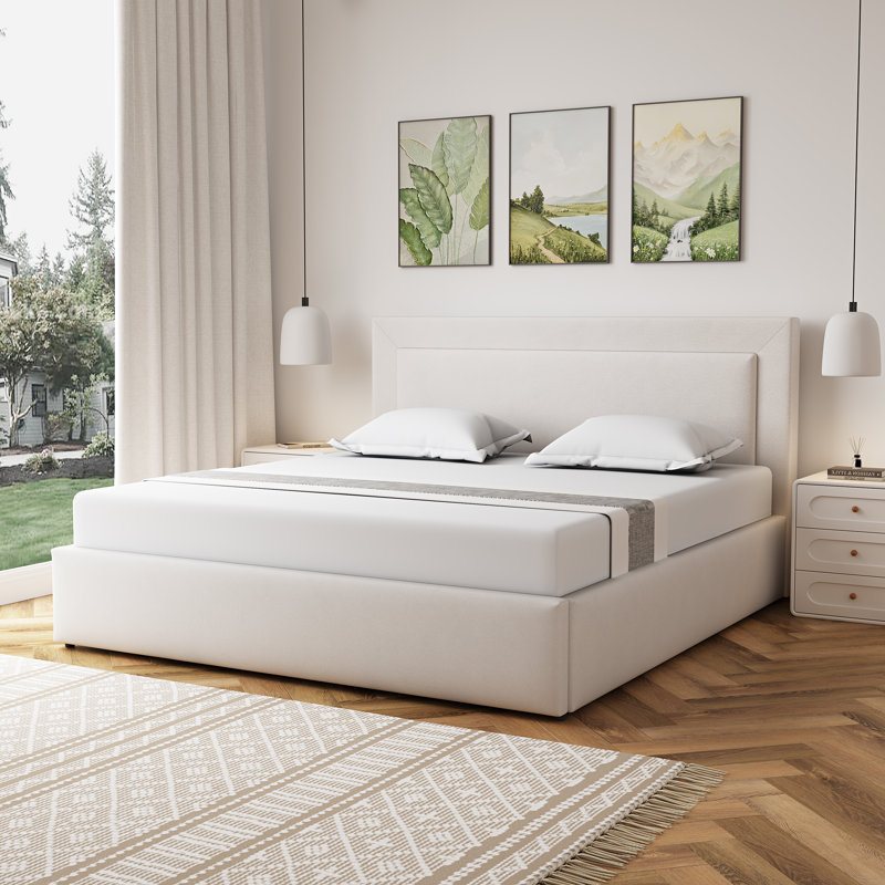 Upholstered Ottoman Storage Bed, Super King (6')