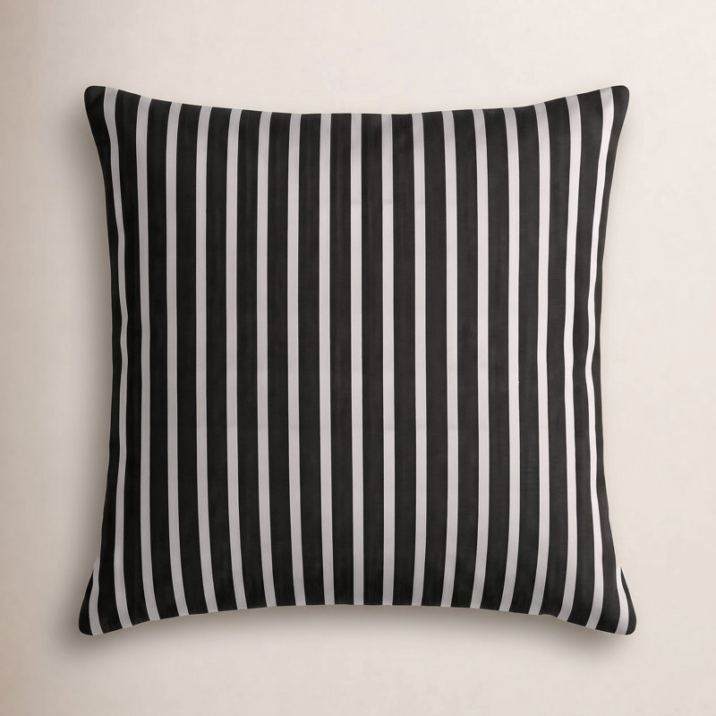 Housse de coussin d'extérieur carré Sunbrella, Noir, 22 po x 22 po x 6 po