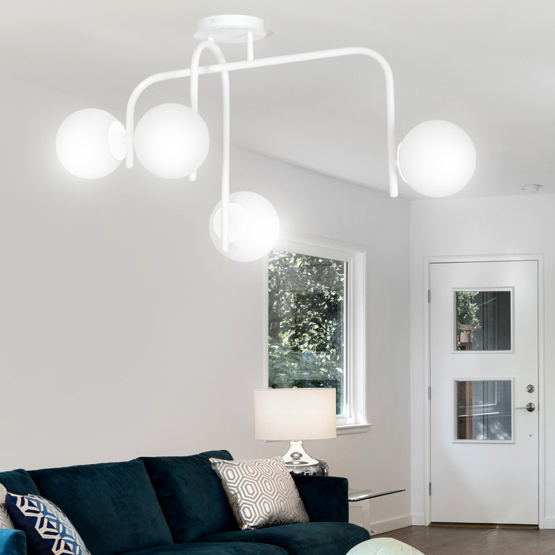 Gabilan 4 - Light Unique/Statement Pendant, White