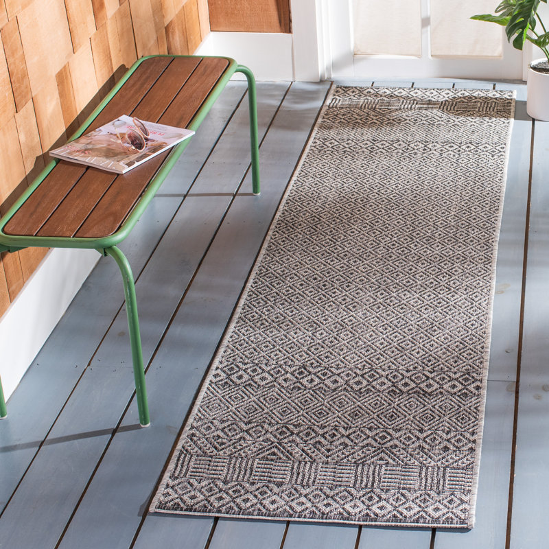 Tapis d'intérieur / extérieur Delacruz Performance Southwestern, Tapis de couloir 2 pi 3 po x 16 pi