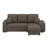 Reversible Sleeper Sectional Sofa Bed With Side Shelf And 2 Stools,Pull-Out L-Shaped Sofa Bed-115797491