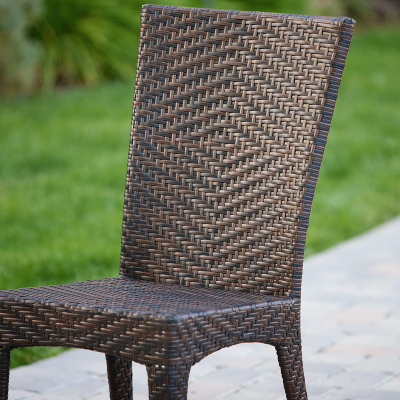 Appoline Wicker Outdoor Dining Side Chairs
