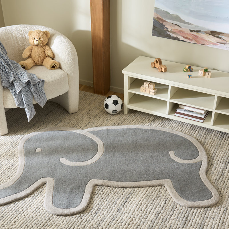 Krystyna 85% laine touffetée à la main; Tapis 15% coton, Rectangle 4 pi 0 po x 6 pi 0 po