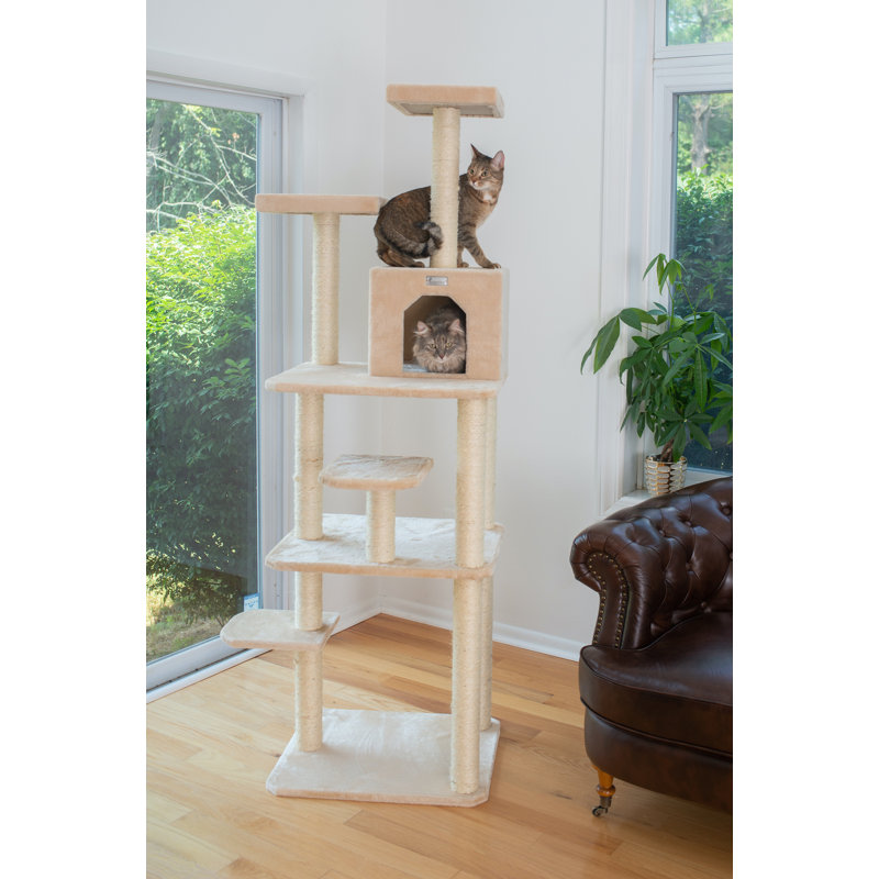 Pascoe 74'' H Cat Tree, Beige