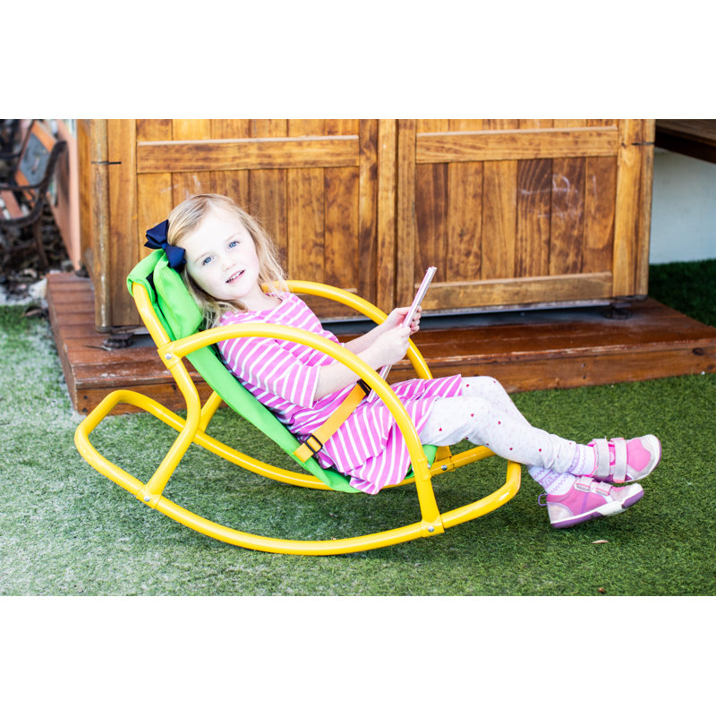 Platports Rocking Chair Seesaw – Outdoor/Indoor Kids Rocker with Steel Frame, Ages 3–5