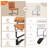 19" H Mid-Century Modern Armless High Back Side Chair Leathaire Upholstered Dining chairs-1345662638